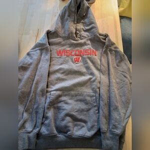 UW Wisconsin Gray Hoodie